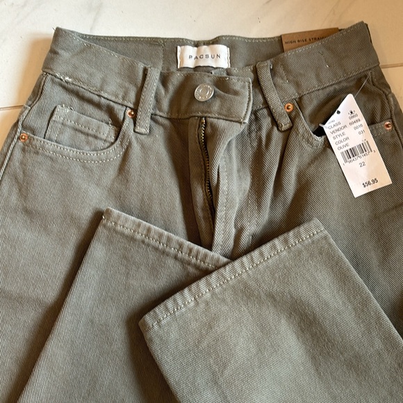 Pacsun jeans size 22. New with tags. Olive Green. - Picture 4 of 6